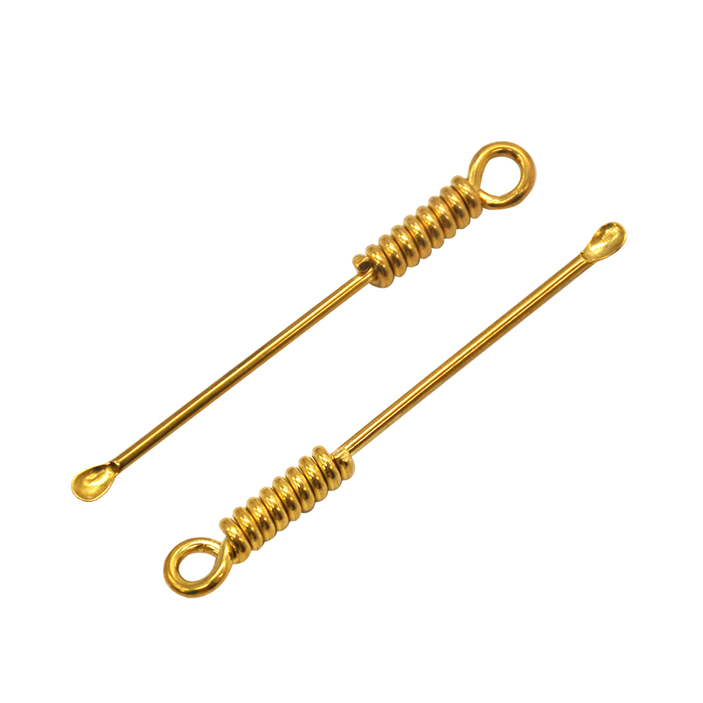 

smoke accessory Premium Smoking Brass Spiral Shape Metal Snuff Spoon Sniffer Snorter Hoover Hooteer Tobacco Pipe Shovel Wholesale