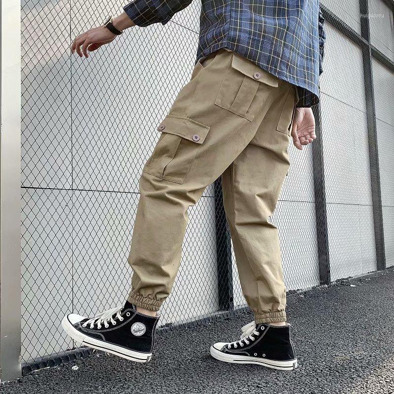 

Men's Pants Men's Men Autumn Pockets Hip Hop Harem Mens 2022 Fashion Korean Cargo Male Loose Oversize 2XL Joggers Clothes, Black