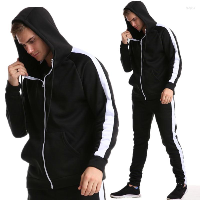 

Men's Tracksuits Men's Set Autumn Winter Plus Size Hoodie Sportswear Casual Long Sleeve Men Outfit Fashion Mens Clothes, Black