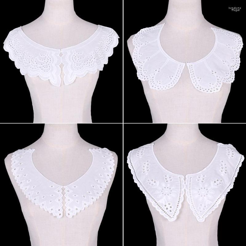 

Ribbon 1 Pair Women Cotton Lace Fake Neckline Collar Fabric Blouse Shirt Lapel Clothes Accessories