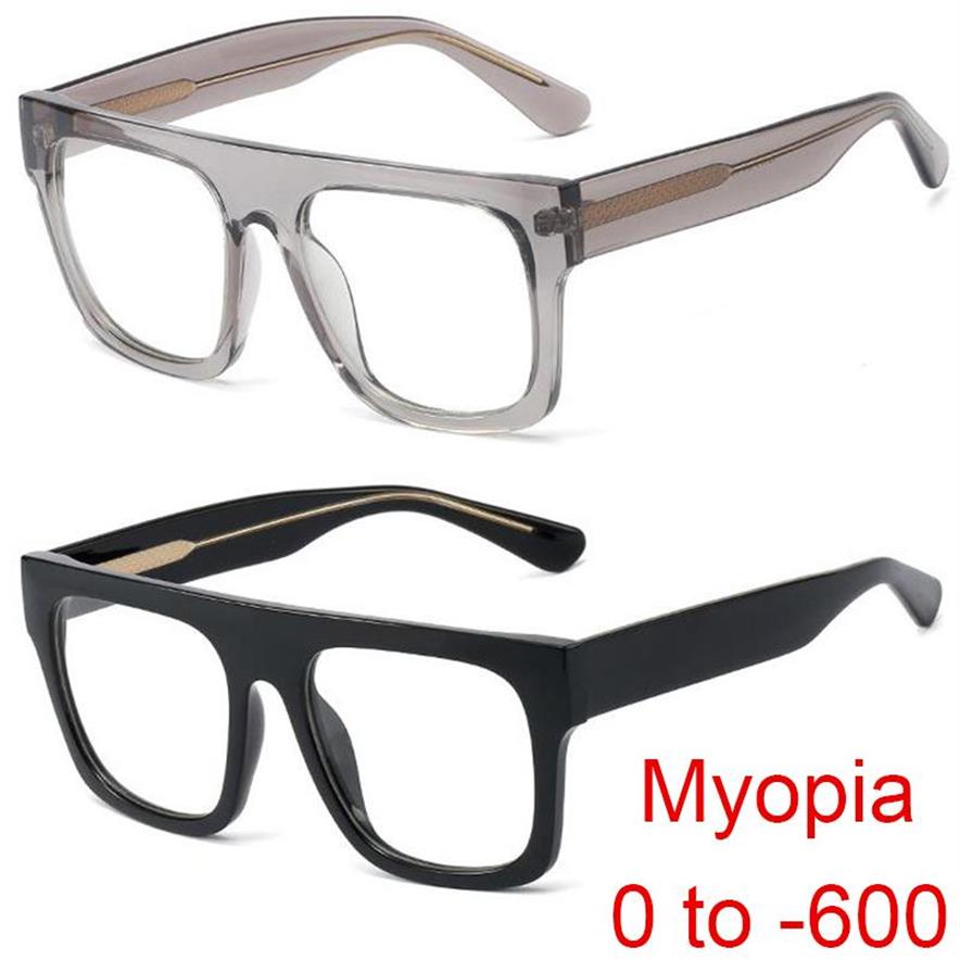 

Sunglasses Large Square Myopia Reading Glasses Men Women Brand Designer Vintage Oversized Eyeglasses Frame Nearsighted 0 To -6 0199x