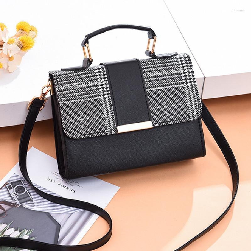 

Evening Bags 2022 Arrival Retro Women Handbag Ladies Crossbody Messenger High Quality PU Leather Female Flap Small Shoulder Bag, Black
