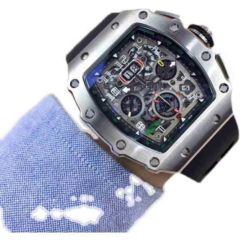 

SUPERCLONE watches wristwatch Luxury richa milles designer men's fine steel domineering full-automatic mechanical watch multi-functional calendar pers DH41, Black