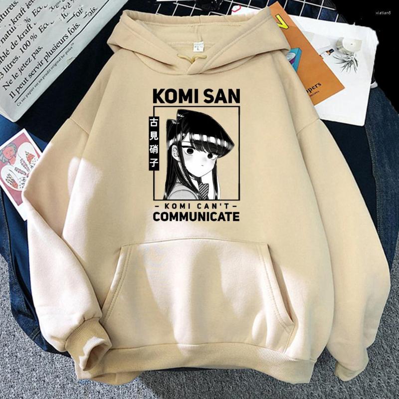 

Men's Hoodies 2022 Harajuku Cartoon Komi Can't Communicate Men Streetwear Shouko Graphic Sweatshirts Komi-san Wa Comyushou Desu T, White