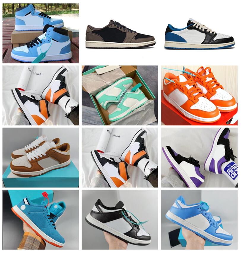 

Casual Shoes Mens Sneakers 1s Walking Shoes White Black University Blue Red Coast Green Cherry Pink 2022 Men Women Size 36-46, #2