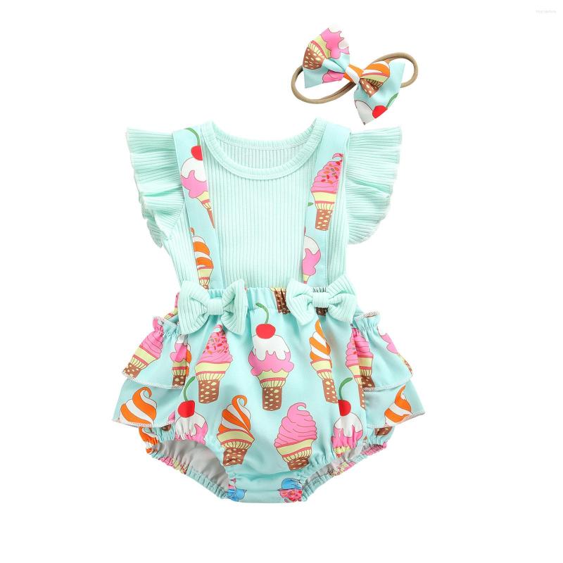

Clothing Sets 2Pcs Baby Girls Summer Outfits Sleeve Rib Knit Tops Bow Suspender Skirt Set, Picture shown
