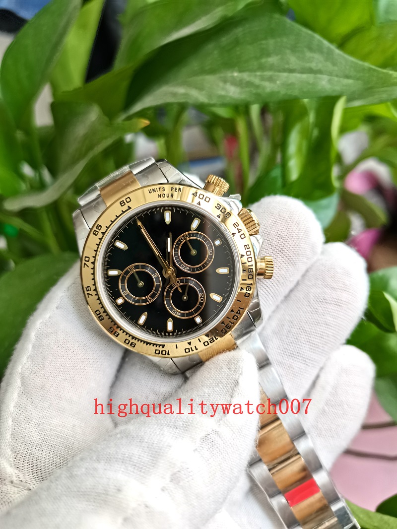

Original Box File high-quality bp Watch New Version 40mm Black Dial 18K Yellow Gold Chronograph Automatic 7750 Movement Mens Watch Watches