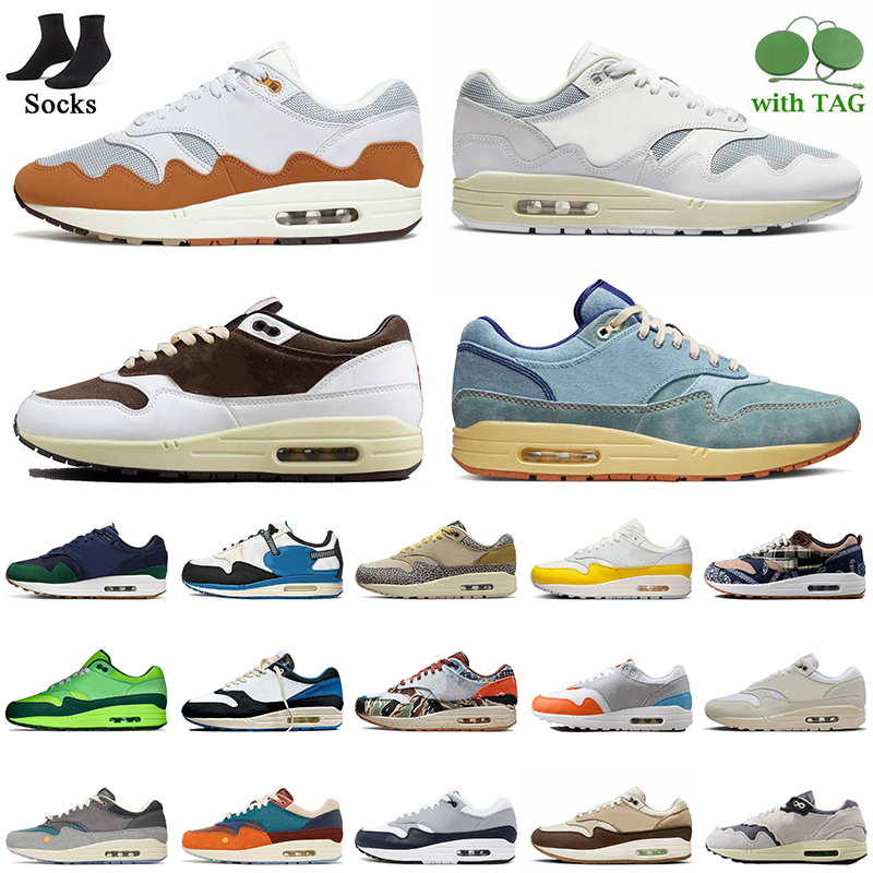 

Patta 1 87 OG Running Shoes Cactus Jack 1s Fragment Sneakers Reverse Mocha Ironstone White Black Dirty Denim Olive Canvas Obsidian Safari London Women Mens Trainers, B48 lv8 dark teal green 36-46