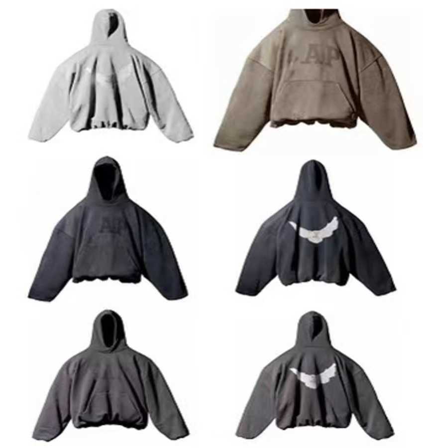 

2022 Designer Kanyes Classic Wests Luxury Hoodie Three Party Joint Name Peace Dove Printed Mens And Womens Spider 555 Pullover Sweater Hooded Gray
