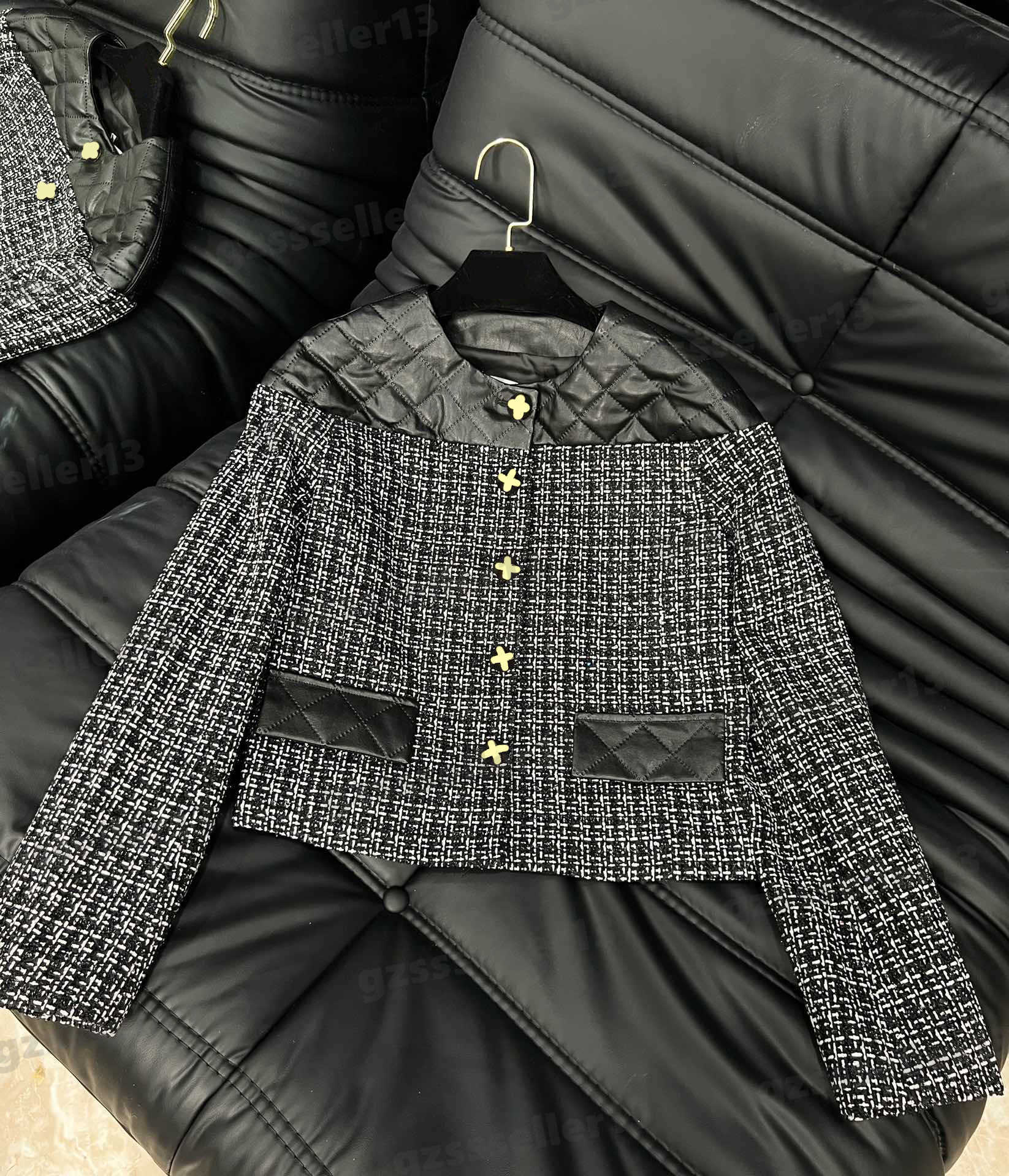 

Womens Jacket Fashion Customized Metal Buttons Tweed Jackets Luxury Designer Women Clothing Custom Metal Button Cardigan Jacket 0912, Extra shipping