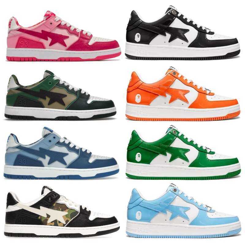 

Casual Shoes Sneakers White Green Red Black Yellow Sk8 Men Women A Bapestas Sta Low Abc Camo Stars