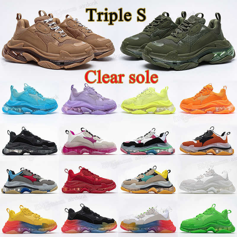 

Sneakers Platform Boots Clear Sole Casual Large Shoes Increasing Black Pink Red Neon Green Crystal Designers Sports Fashion Men Women Womens