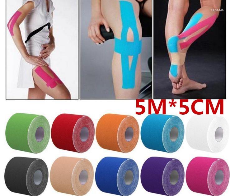 

Knee Pads 5m Muscle Tape Sports Kinesiology Cotton Elastic Adhesive Bandage Care Physio Strain Support, Orange