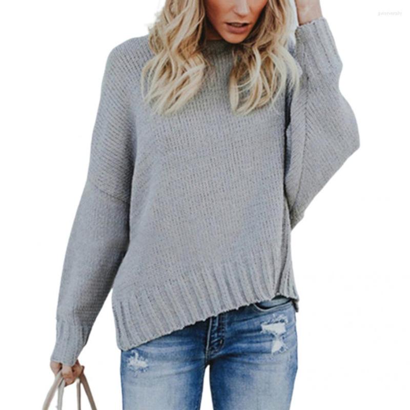 

Women' Sweaters Classic Knitted Top Lace Up Stretchy Batwing Long Sleeve Pullover Sweater Autumn For Work, Grey