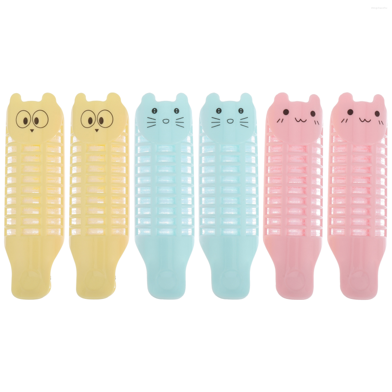 

Racing Jackets 6Pcs Plastic Hair Rollers Wave Curler Fashion Clip Accessory, As shown