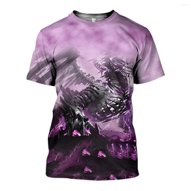 

Men's T Shirts Purple Dragon 3D Print Unisex Summer Short-Sleeved T-shirt Breathable Fashion Harajuku Casual Sportswear XC3, T-shirt 14