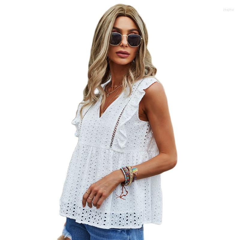 

Women' Blouses Women' & Shirts Fashion Clothing Coat 2022 V-Neck Sexy T-Shirt Shirt White Small