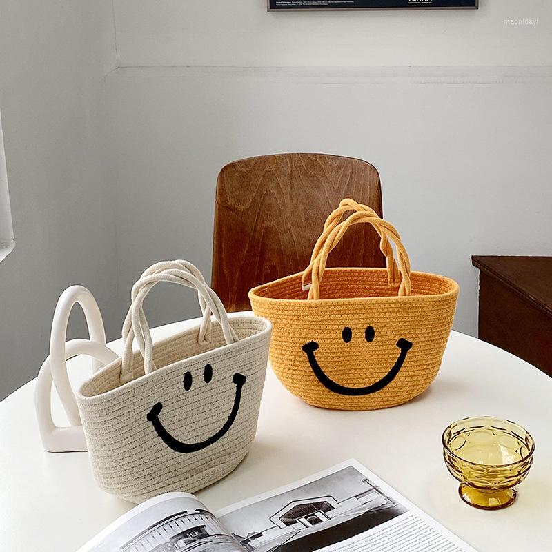 

Evening Bags Women's Summer Handmade Beach Bag Hand Woven Handbag Cotton Thread Seaside Holiday Straw Girls Totes, Black