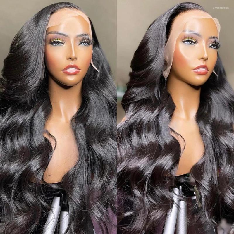 

Inch Body Wave 13x4 13x6 360 Lace Frontal Human Hair Wigs Brazilian 5x5 Closure Loose Water Wig Black Women, Picture shown