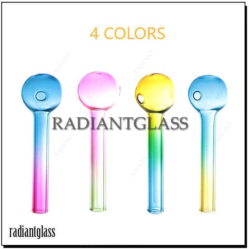 

Glass Oil Burner Pipe Transparent 4inch Heady colorful Great Tube Nail Tips Quartz Hand Made dab rig Water Pipes