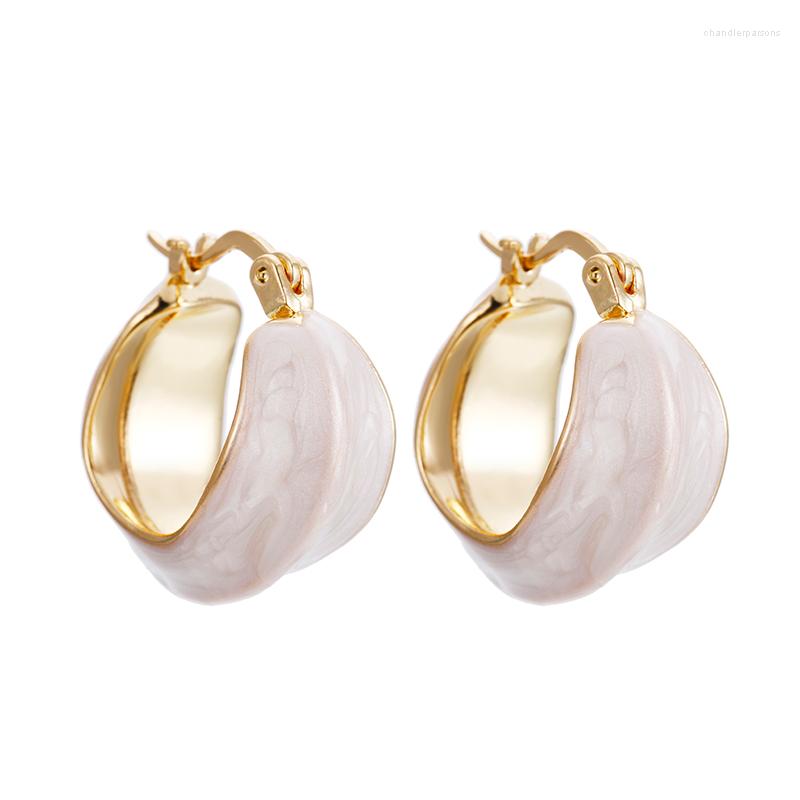 

Stud Earrings High Quality Fashion Cream Drop Glaze 925 Silver Needle Ladies Original Jewelry For Women Accessories Gifts