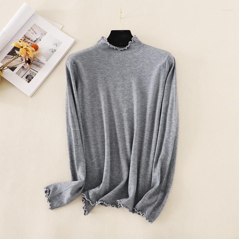 

Women's Sweaters Gentle Color Mock Neck Basic Warm Soft Sweater Pullovers Women Winter Autumn Chic 2022 For Long Sleeve, Black