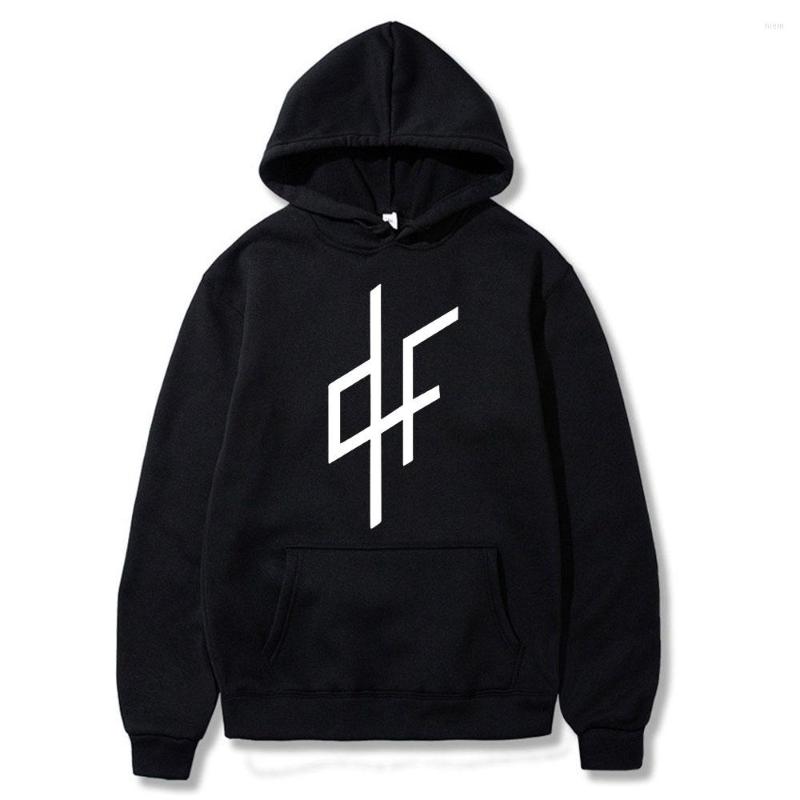 

Men's Hoodies Qlf Pnl Fashion Printed Four Season Cotton Style Long Sleeves Hoodie Daily High Quality Streetwears, Black