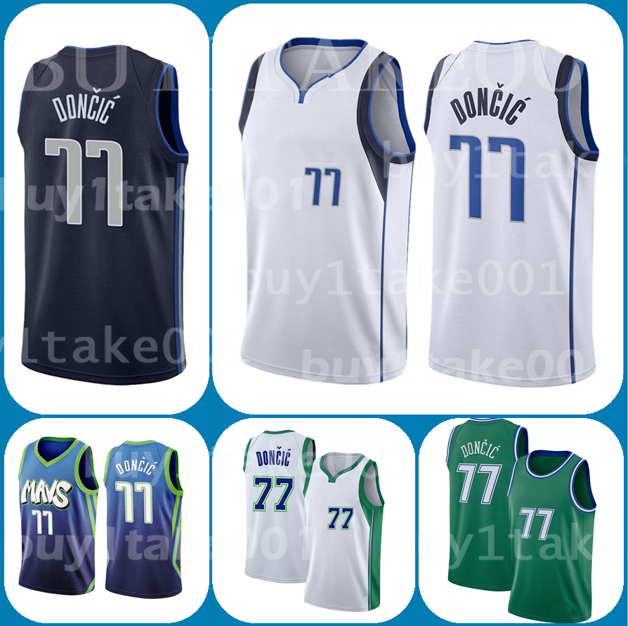 

Jersey Top Quality Wholesale Basketball Doncic Luka 77 Jerseys Team Blue White Black Gold Dallas''Mavericks''Men Sports Shirts Size S-XXL, Men jersey