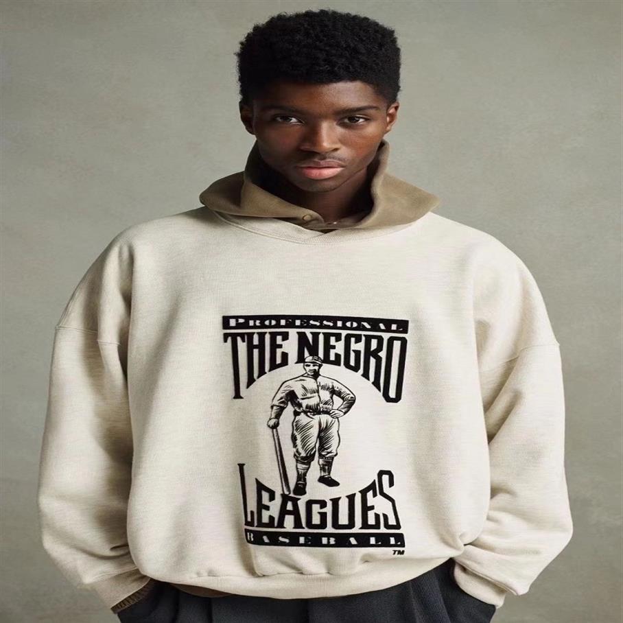 

2021 Europe America Fashion Autumn Winter FG 7th Baseball Flocking Print Hoodie Skateboard Hoodie Sweatshirt223a, Apricot gray