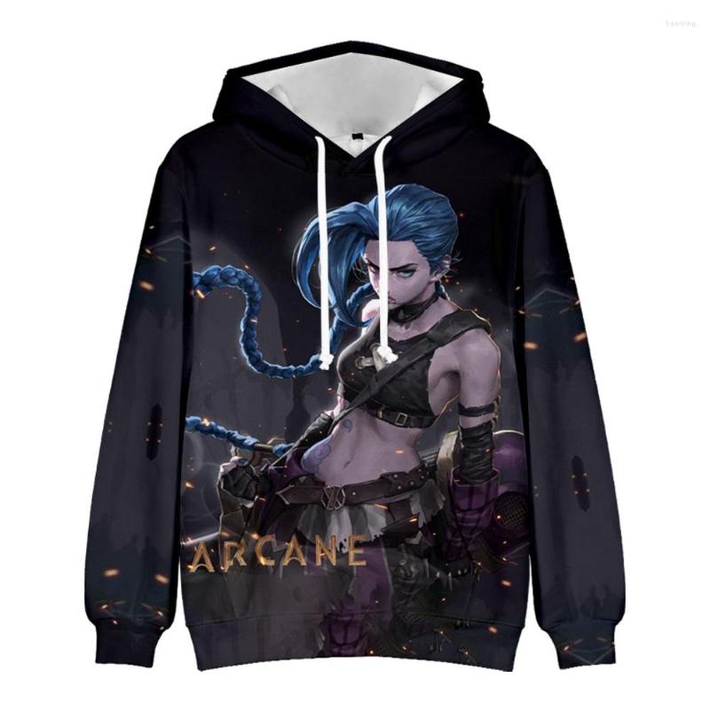 

Men's Hoodies Arcane Jinx Cosplay Hoodie 3D Trendy Print All-match Harajuku Unisex Tops Men Women Clothing