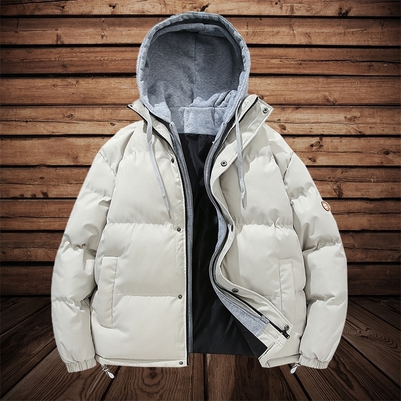 

Mens Down Parkas Winter Parkas Jacket Men With Detachable Hood Men Thicken Warm Japan Style Harajuku Winter Coats Men Fashion Clothing Tops 2201006, Khaki