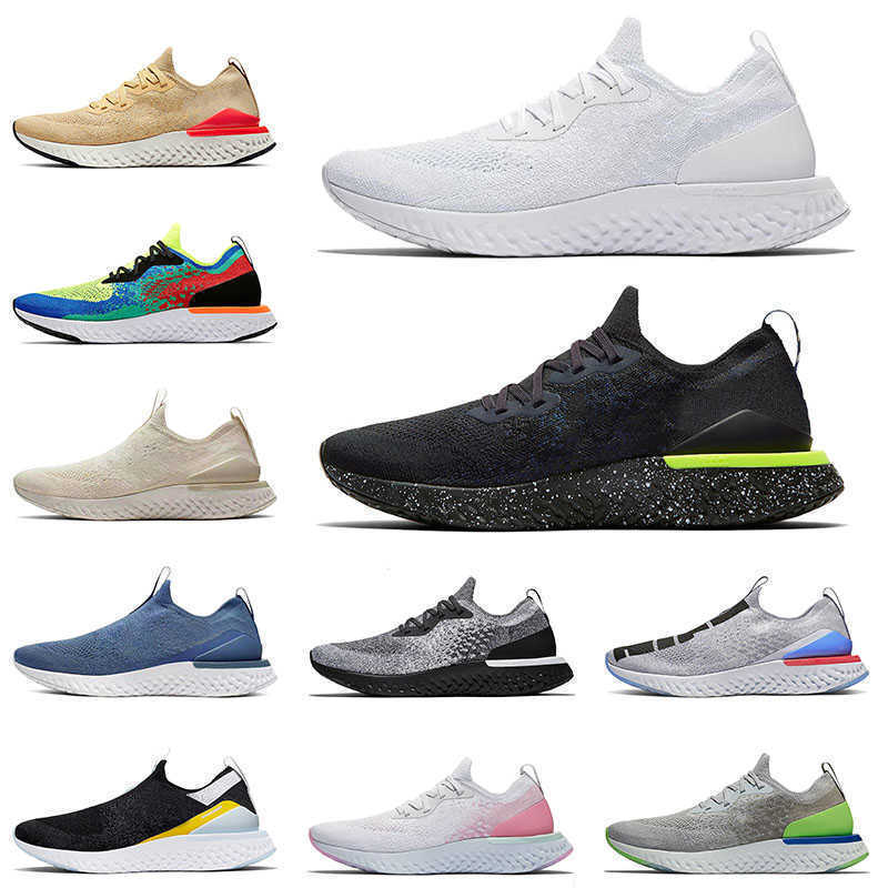 

Epic React Fly Knit V1 V2 Running Shoes 2022 Arrival Mens Women Triple White Black Cookies And Cream Grey Volt Royal Green Sneakers Trainers JORDON NKS, D5 grey gold 36-45