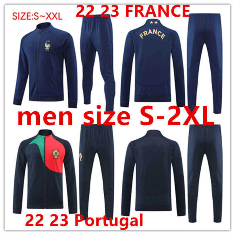 

2022 World cup French Jacket training suit soccer jersey BENZEMA MBAPPE GRIEZMANN Portogallo tracksuit equipe de Full Sets kit Men chandal