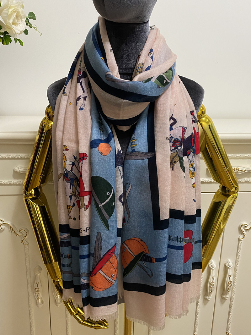 

women long scarf scarves cashmere material thin and soft print letters horse pattern size 200cm -100cm