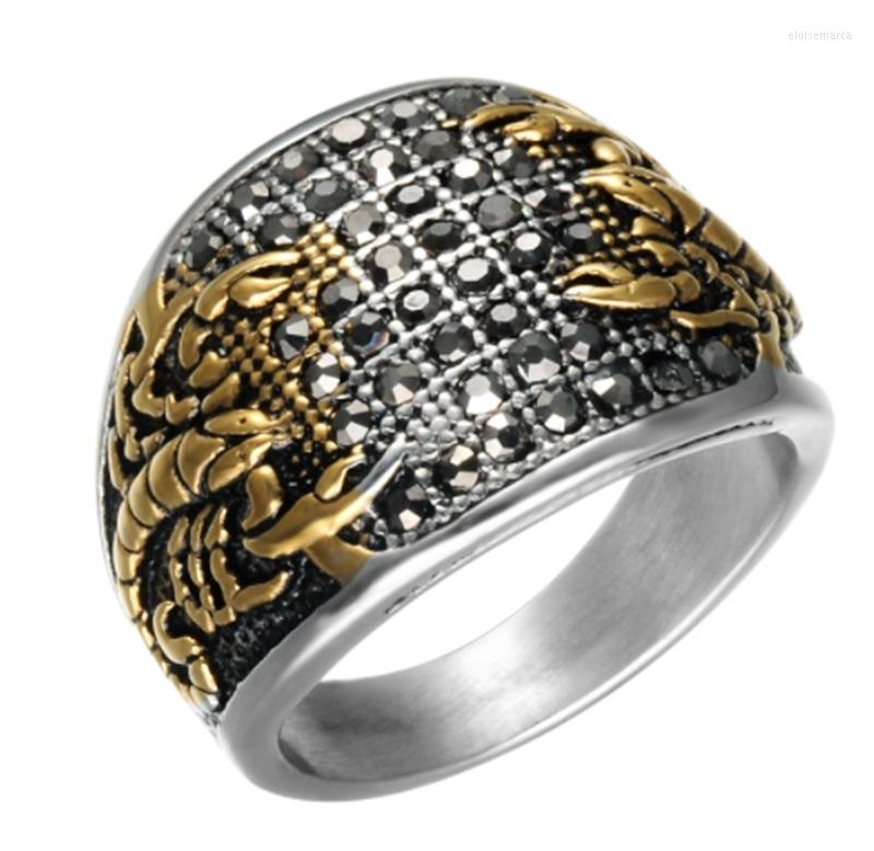 

Cluster Rings Vintage Full Rhinestone Gold Color Scorpion Punk Cool Men's Rock Party Jewelry