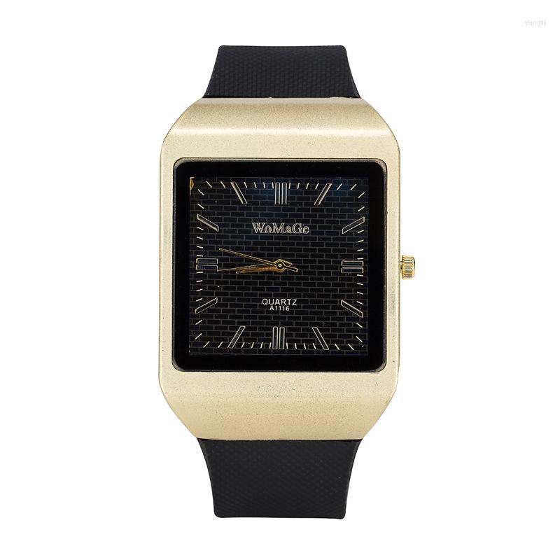

Wristwatches Men's Watch Casual Decoration Silicone Blue Mirror Trendy Female, Gold