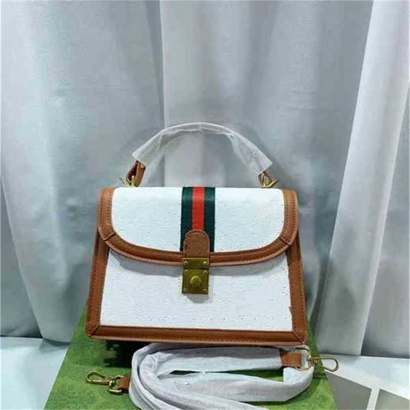 

60% OFF 2023 Designer bag Trend Bags trendy portable small square contrast color women's leisure Single Messenger, White