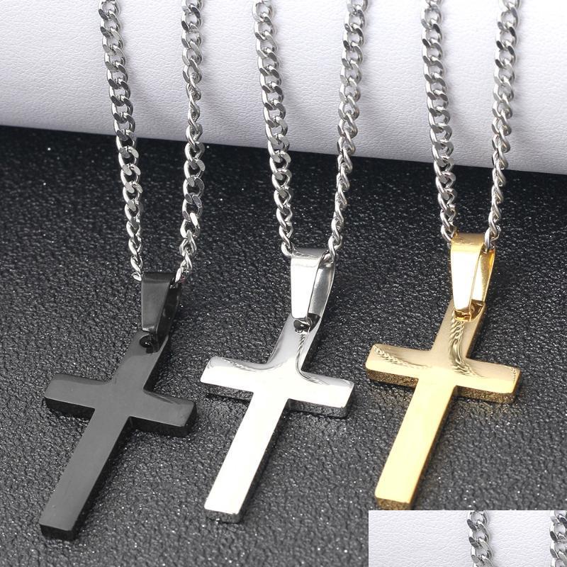 

Pendant Necklaces Pendant Necklaces Vintage Gothic Pendants Cross Necklace Cool Street Style For Men Women Unusual Chain On The Neck Dhyhn