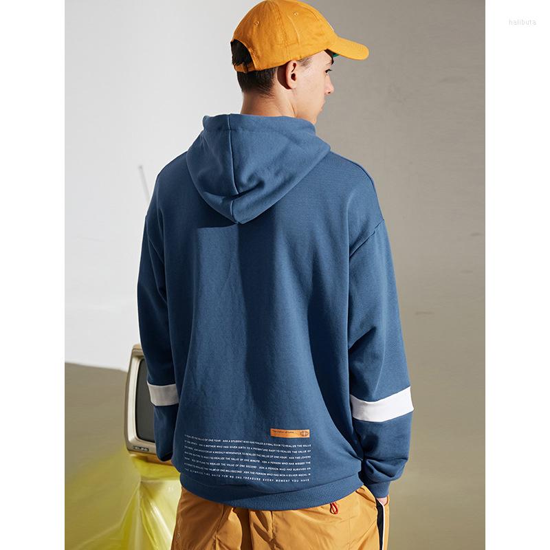 

Men's Hoodies Trendy Hip Hop Men's Shirt Fall 2022 Hooded Print Drawstring Loose Long Sleeve Coat Hoodie -2XL, Black