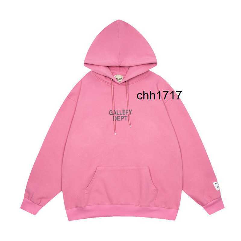 

High version early autumn new fashion Galleryes dept high weight men' and women' Pink Hooded Sweater Hoodie