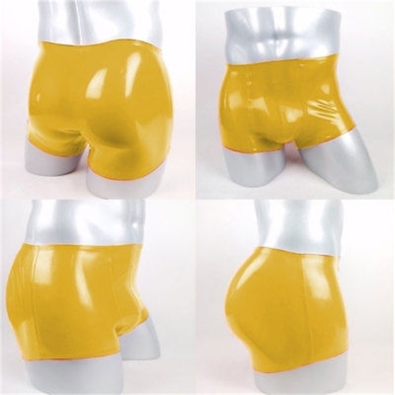 

Other Panties Latex Rubber Gummi Sexy shorts for men Shorts Briefs Yellow Size XXS XXL 220930, Black
