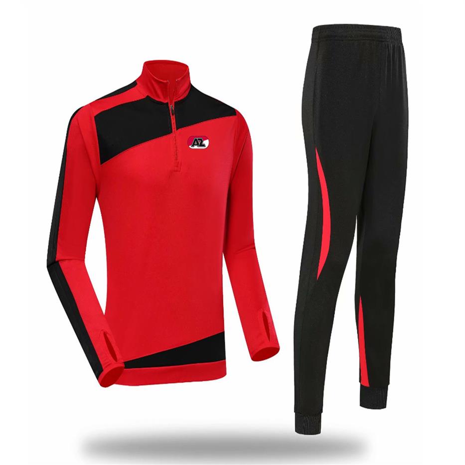 

AZ Alkmaar 2021 2022 Men's Jacket Pants Soccer Tracksuit Football Training Suits Kids Sportswear Jogging Wear Adult Tracksuts229u, No 1