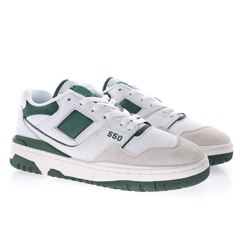 

Basketball Shoes Trainers Sports Sneakers White Green Sea Salt Black Navy Blue Flat Leather Designer Low 2021 Bb550