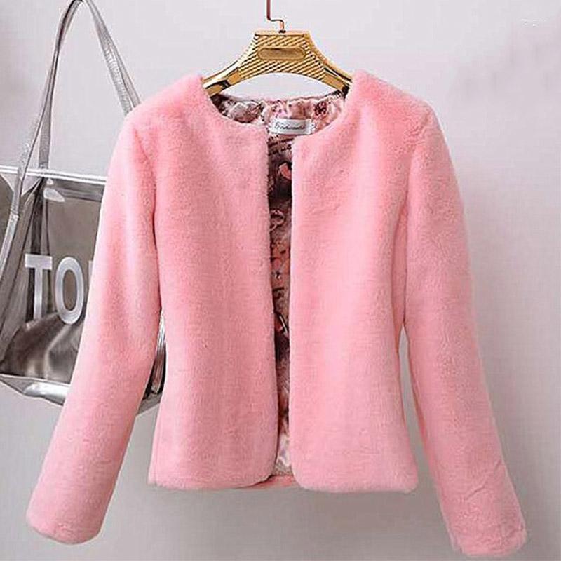 

Women's Fur 2022 Korean Version Autumn Winter Plus Size Women Faux Coat Long Sleeves Splice Warm Imitation Grass Cc573, Red