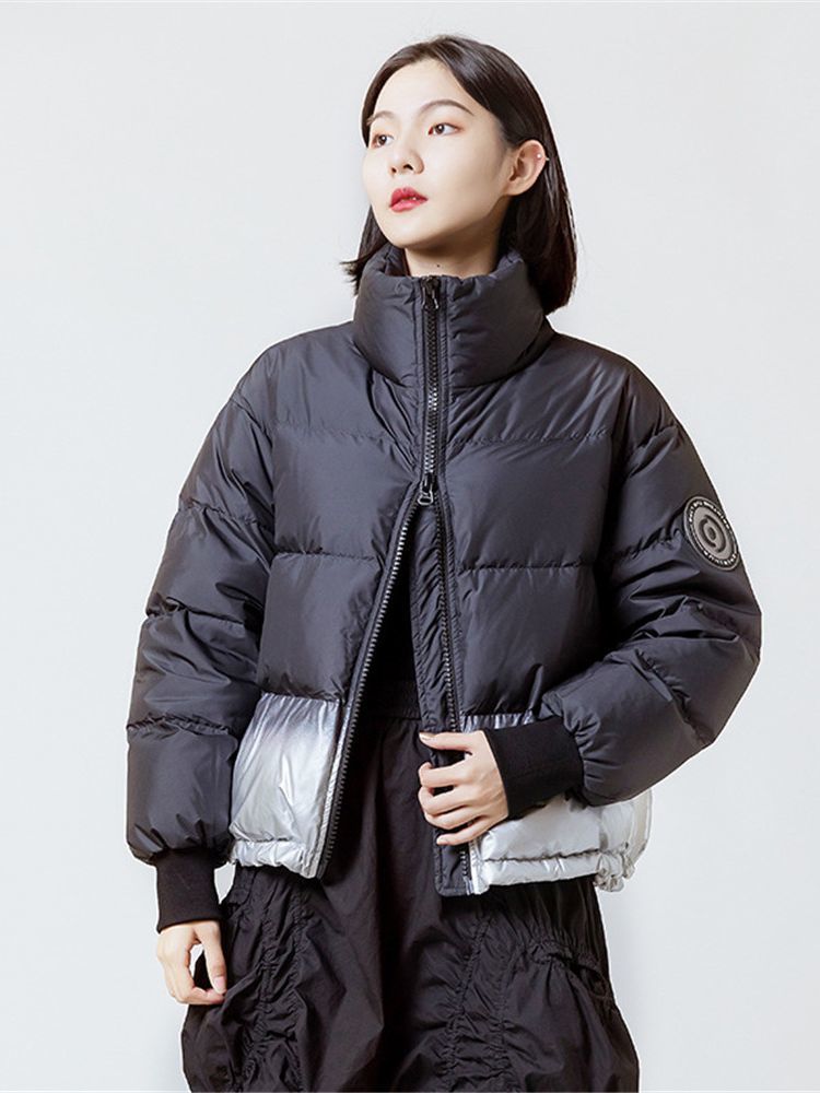 

Women's Down Parkas Fashion Gradient Color Down Coats women winter Satnd Collar Warm White Duck Down Coats was thin warm Parkas WY1057 220930