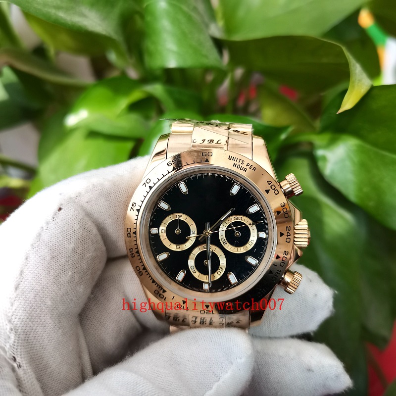 

Original Box File high-quality Watch New Version Men's 40mm Black Dial 18K Yellow Gold 116503 116508 ETA 2813Movement NO Chronograph Automatic Movement Mens Watches