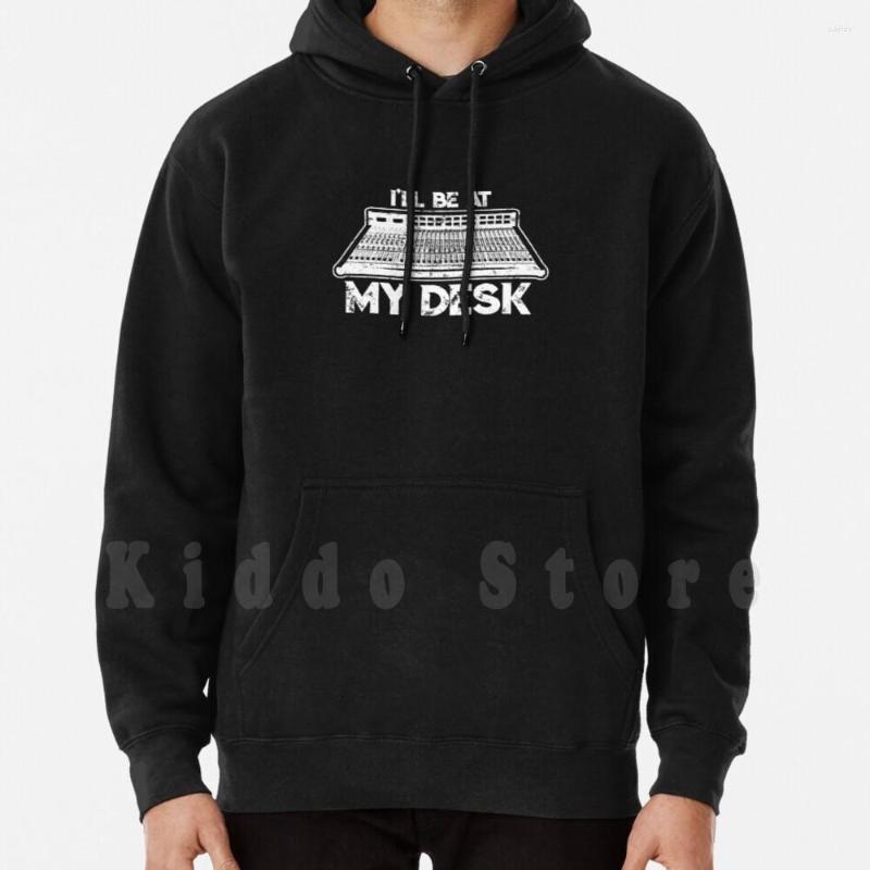 

Men' Hoodies I'll Be At My Desk Funny Sound Guy Studio Engineer Gift Hoodie Long Sleeve Engineering Musician, M-3-4baseball-black
