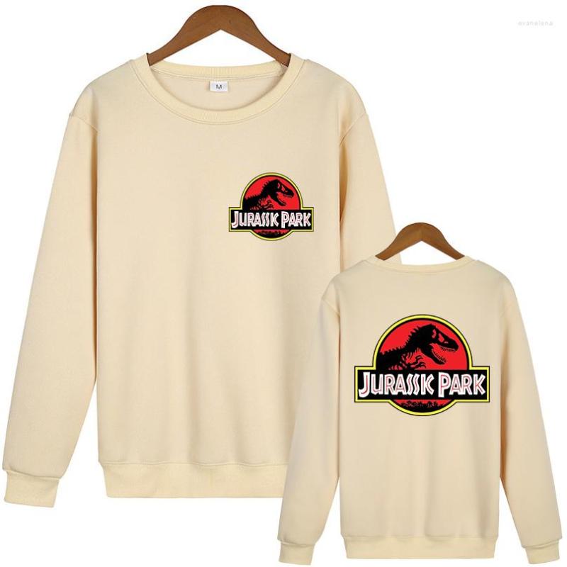 

Men's Hoodies JURASSK PARK 2022 Spring Autumn Style Front Back Printed Pattern Fashion Casual Sports Men's Couple Round Neck Pullover