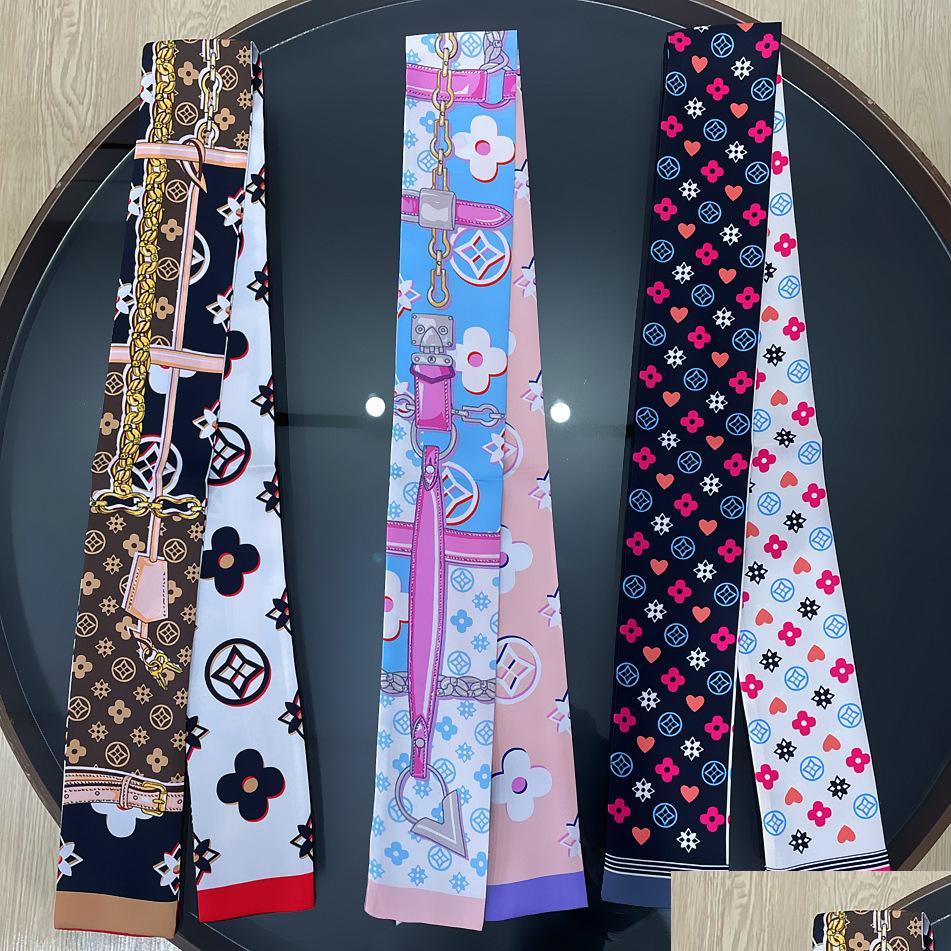 

Scarves Fashion Designer Letters Bags Scraf Silk Scarves Handle Bag Bandanas Lage Lady Wedding Muffler France Wallet Purse Handbag Wo Dhuqm