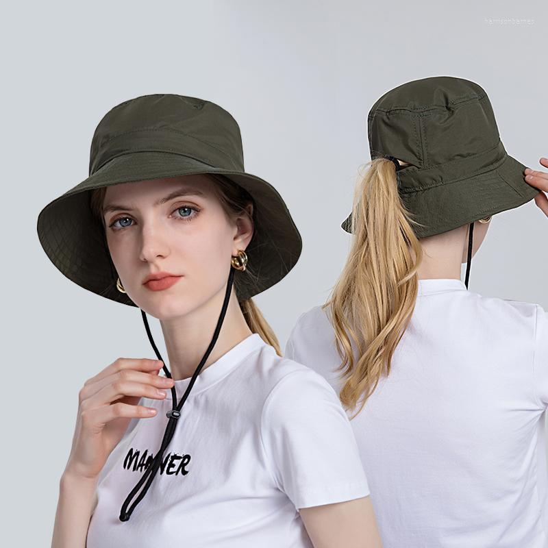 

Berets Summer Women Casual Bucket Hat Men Outdoor Fishing Hiking Quick Drying Sun Protection Cap UV Proof Safari Foldable, Beige